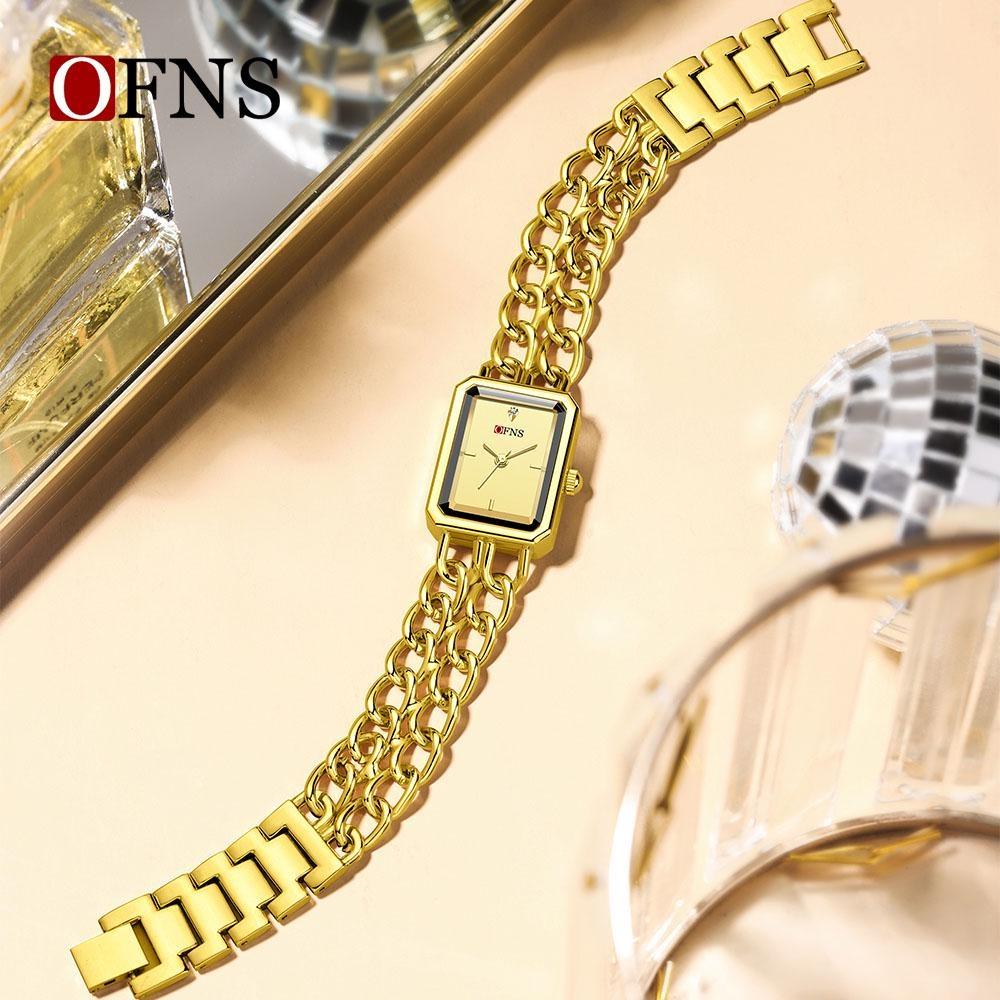 Luxury Women's Quartz Watch Elegant Diamond Dial Stainless Steel Band Waterproof Casual Wristwatch