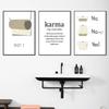 Carta igienica Divertente Merda Citazione Karma Wall Art Canvas Painting Nordic Poster e stampe Immagini a parete per l'arredamento del bagno