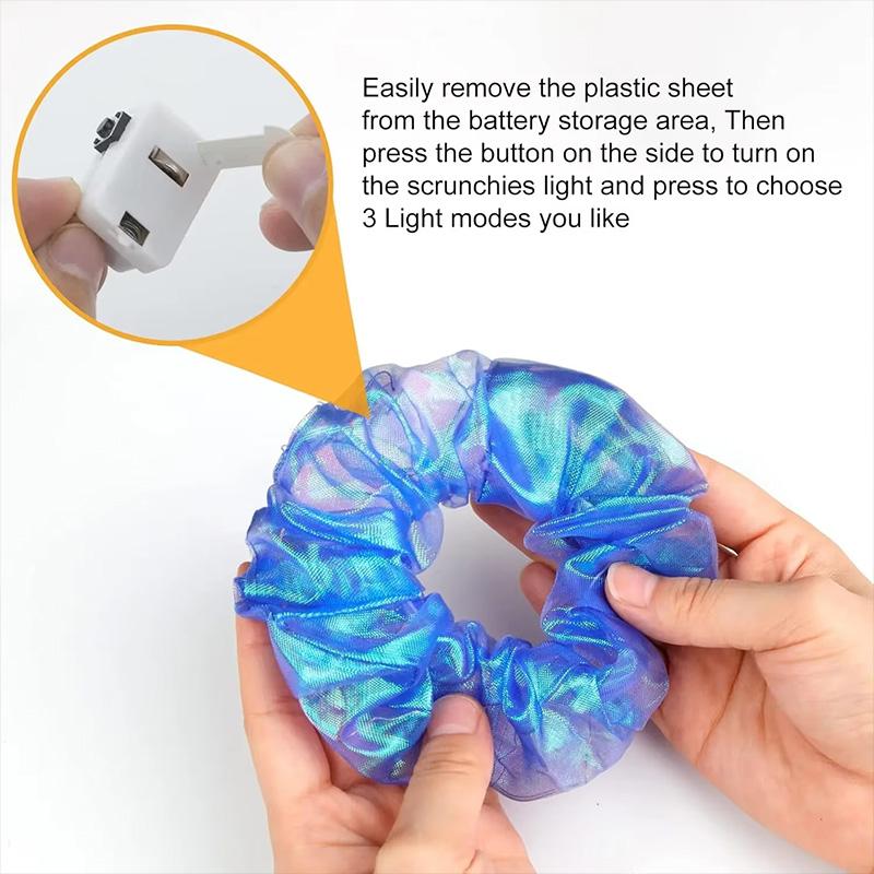 1 Stück Haaraccessoires Festival Party Leuchtende Glüheffekte Damen Haarband Mode LED Haargummi Scrunchie