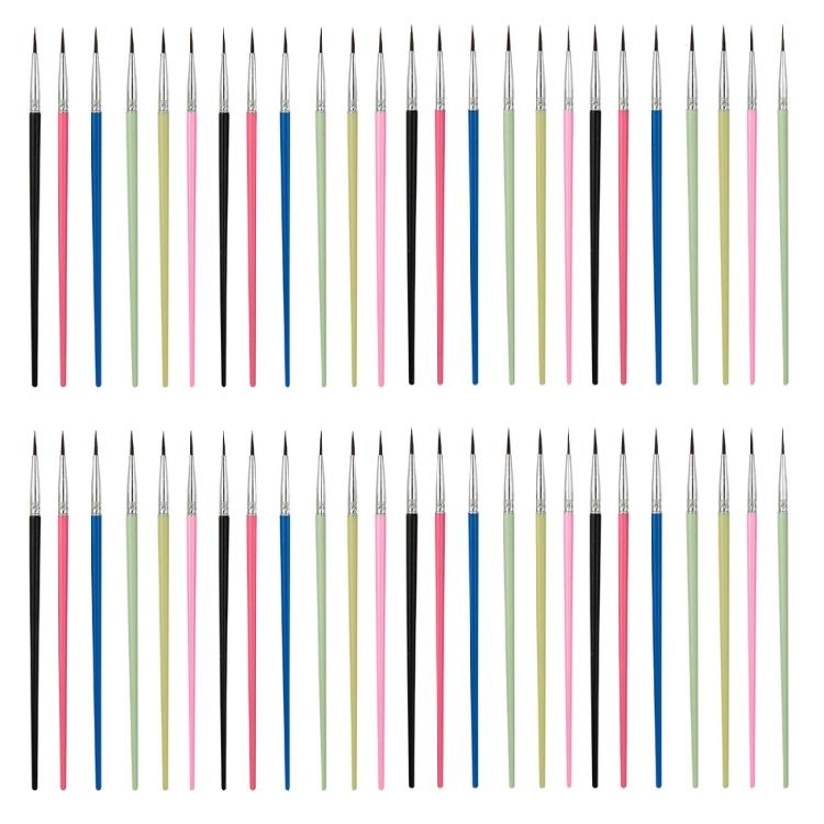 

Pack of 50 Smooth Strokes Professional Art Brushes Multipurpose Painting Brushes Set for Artists Students Detail Work