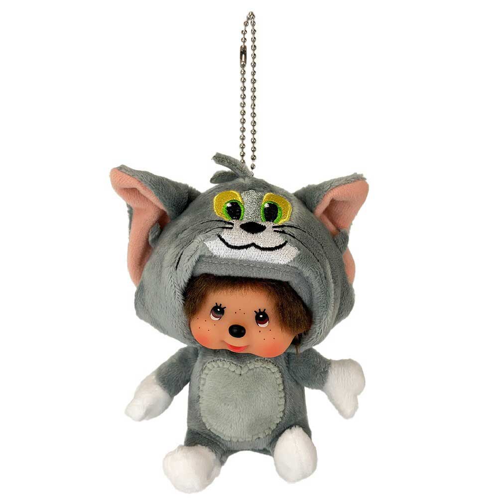 Tom Jerry Monchhichi Big Face SS Keychain / Sekiguchi Gift Present Goods Monkey Cute Character Mascot Key Holder
