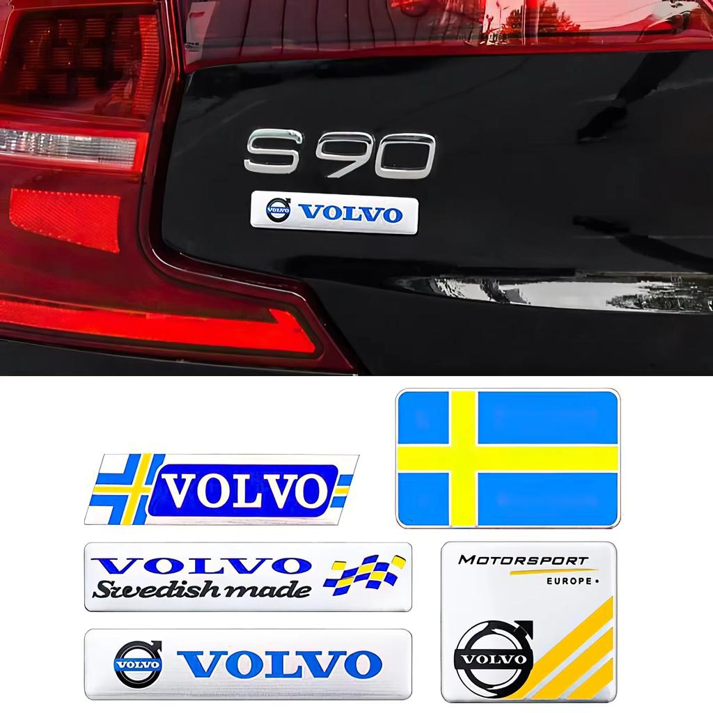 Autocollants de Carrosserie de Coffre de Voiture Badge Métallique Spécifique Autocollant Pour Volvo Rdesign Polestar AWD V50 S60 XC60 S40 XC40 XC90 V60 S80 S90 V90 V70