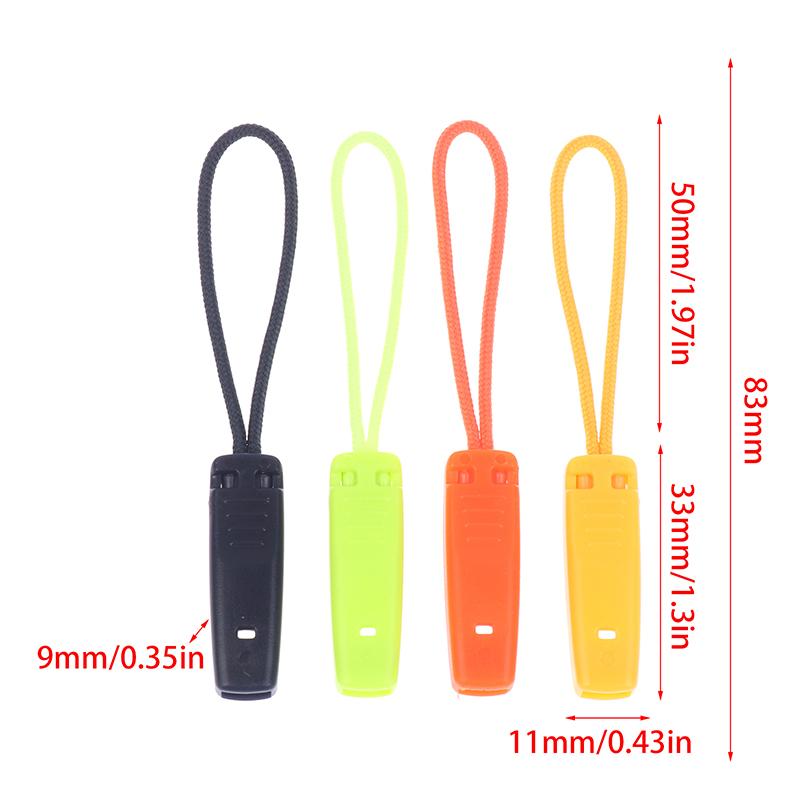 3Pcs Multifunctional Outdoor Survival Whistle Zipper Head Diy Sewing Accessories Wild Field Emergency Signal Cord Pullers