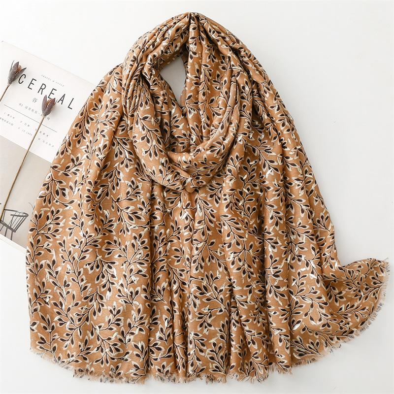 

Luxury Women S Scarf Mori Girl Autumn Winter Long Green Printed Muslim Hijab Headscarf Women S Cape Neck Warmer