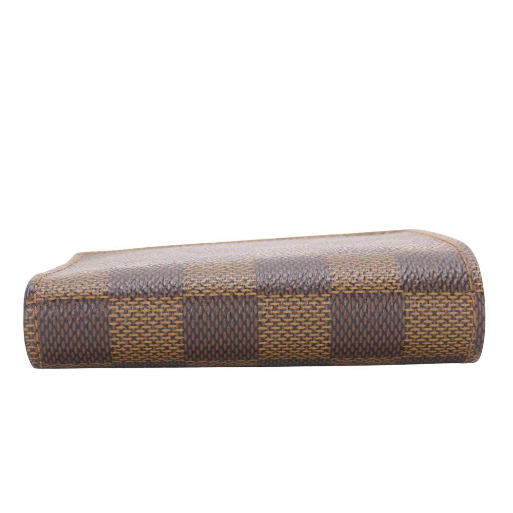 Used LOUIS VUITTON Bifold Wallet Porte BilletsCartes CrÃ©dit Monet N61665 Damier Ebene Brown Accessory