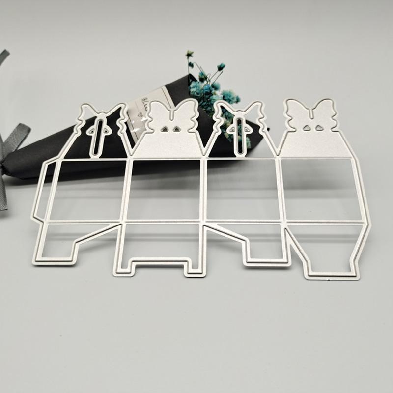 Hollow Out Butterfly Box Kovová embosovací šablona Vyřezávací raznice pro kutily Scrapbooking Papírová razítka pro embosování karet Craft Decor