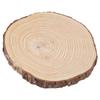 Natural Wood   Unfinished Wood Circles Ornaments Irregular Wood   with Bark