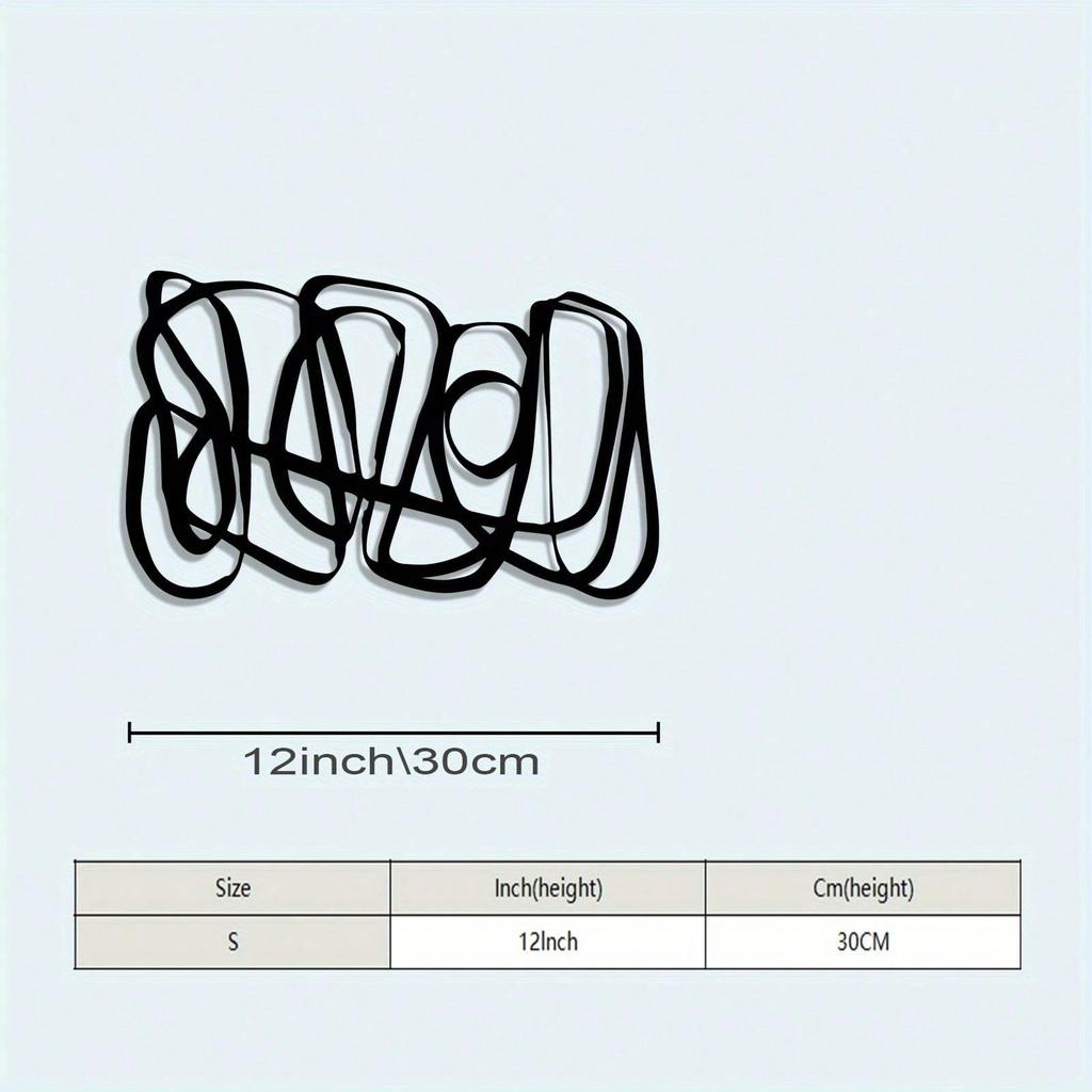 Modern Linjär Metallväggkonst Abstrakt Skulptur Väggdekoration för Hemkontor Samtida Gåva