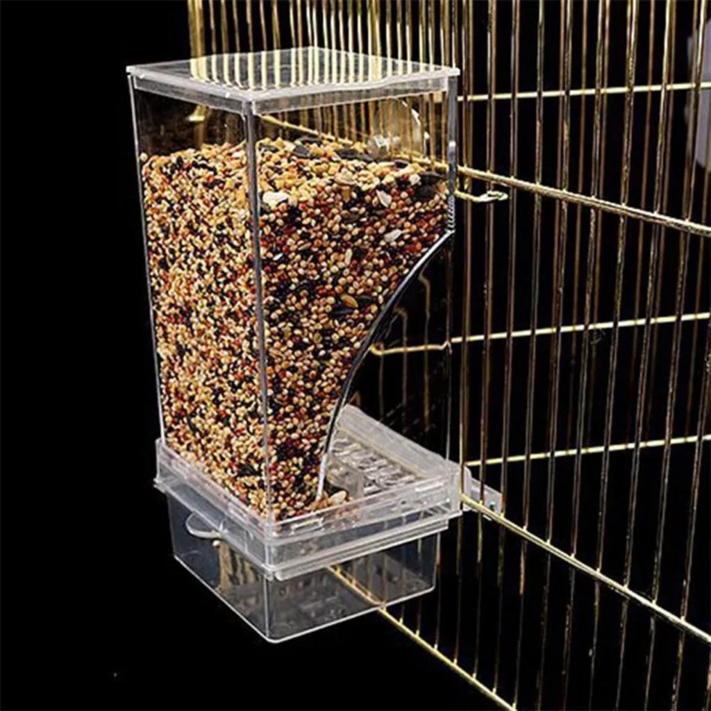 New Convenient, Reliable, and Efficient Small and Medium Automatic Acrylic Parakeet Bird Feeders - Essential Hassle-Free Parrot