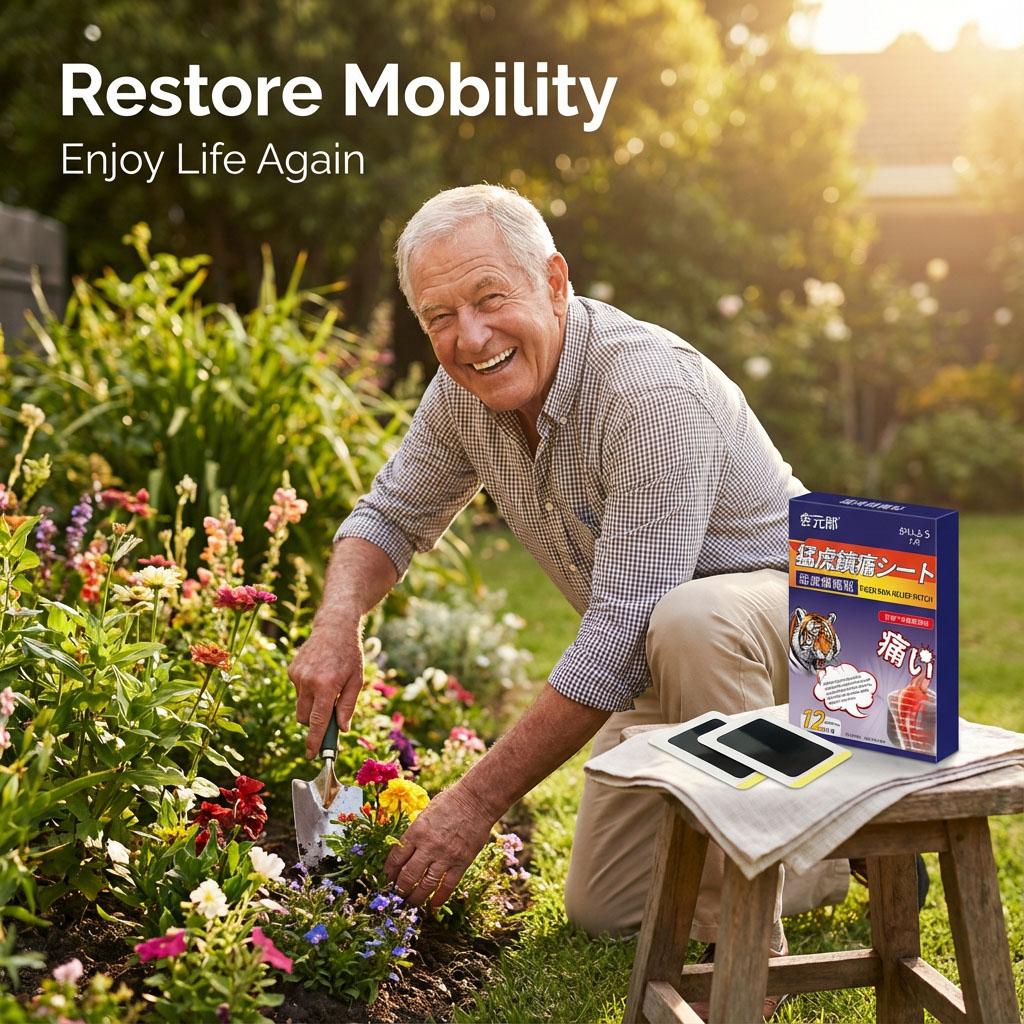 Tiger Herbal Patch for Lumbar Relief - Traditional Plaster for Lower Back Soreness & Stiffness