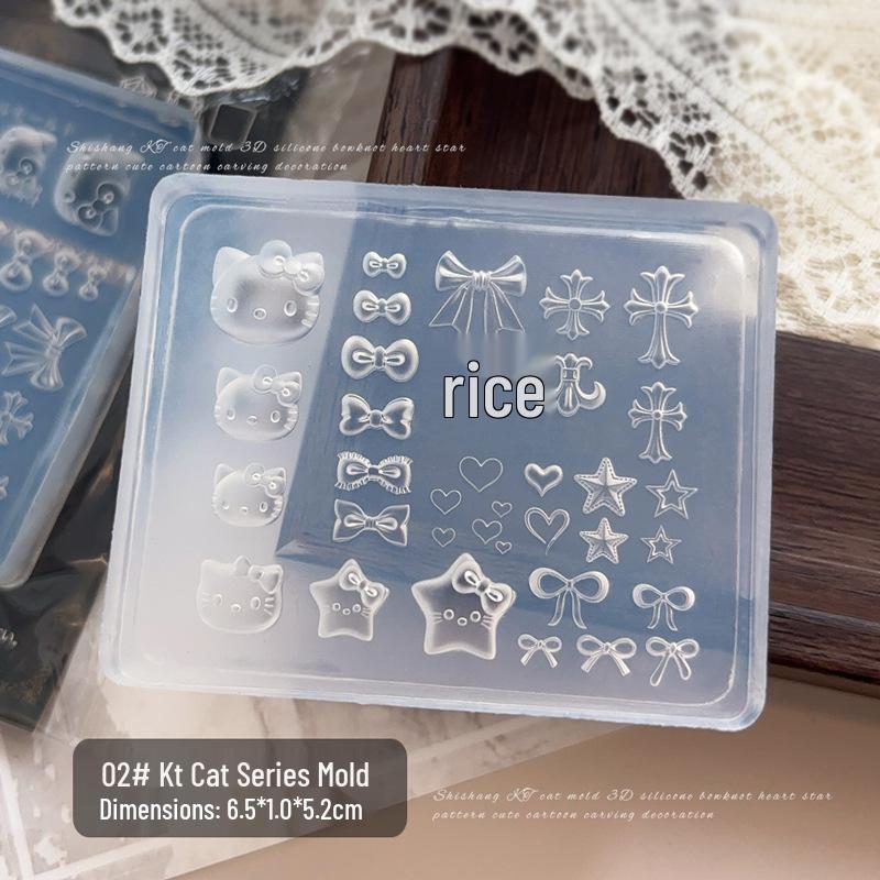 Silicone Mold for 3D Bow  Ribbon Nail Art Embossing