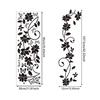Yousheng Schwarze Blume Schmetterling Glasaufkleber Wasserdichtes PVC Abnehmbar Selbstklebend Badezimmer Wand Tür Blumenkunst Dekorative Aufkleber