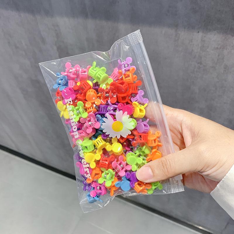 Colorful Hair Flower Clips for Babies & Toddlers - Small Hairpin & Claw Clip Accessories for Girls