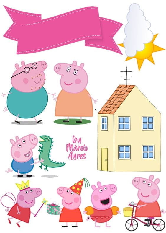Oplatka Na Dort Prasátko Peppa Postavy Wz2