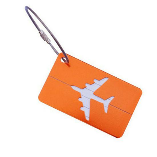 Aluminum Alloy Airplane Luggage Tag for Suitcases & Boarding Passes