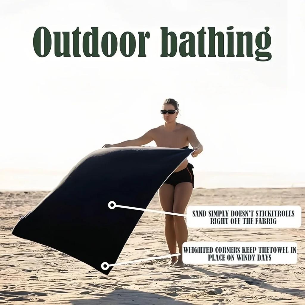 Magnetic Bath Towel Multifunctional Outdoor Magnet Towels Quick Drying Beach Towel For Surfing Swimming Changing Clothes