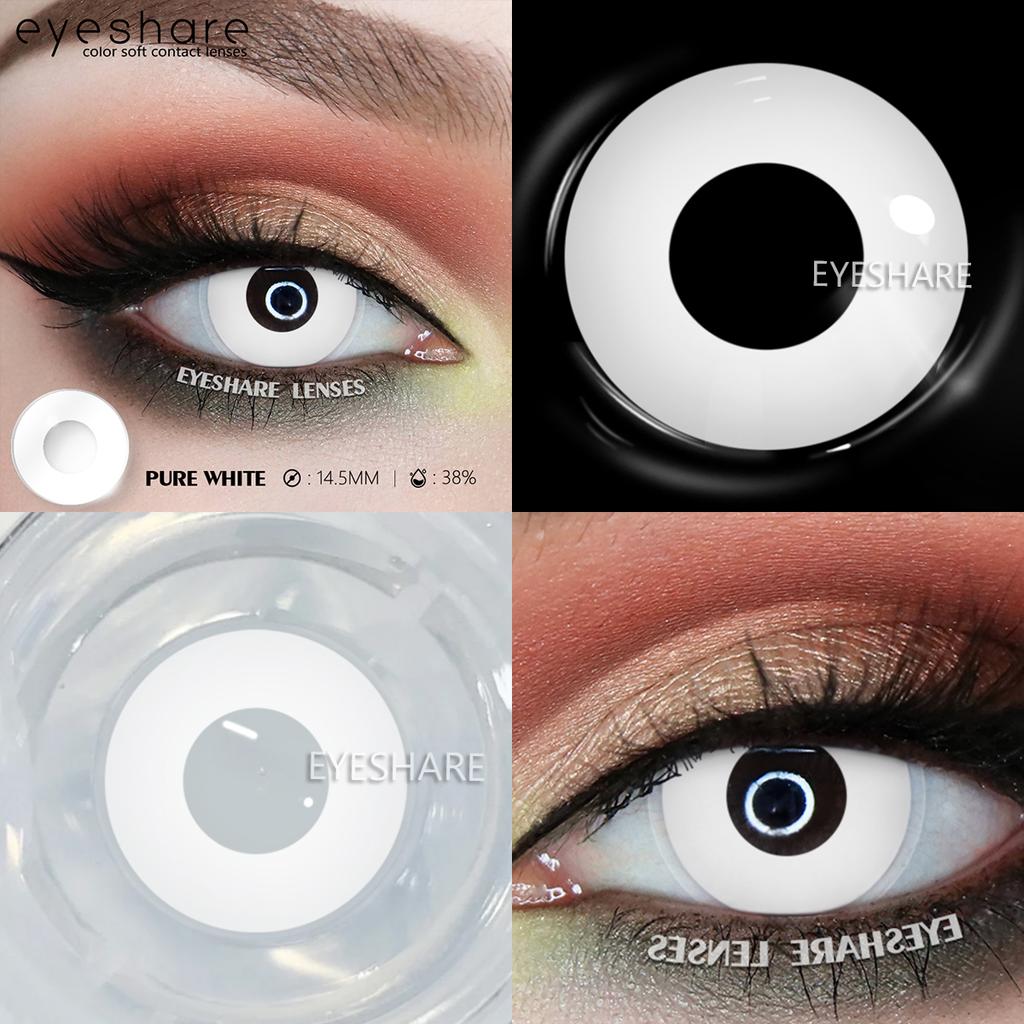 Eyeshare 2 Stück Cosplay Farbige Kontaktlinsen Anime Kontaktlinsen Blaue Augenlinsen Jährlich Verrücktes Halloween Make-up Farbige Linse