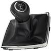 Mercedes W204 C-Klasse 07-14 ZWARTE schakelpookknop + ZWARTE pookhoes met CHROOM frame 6-TRAAPS SCHEMA