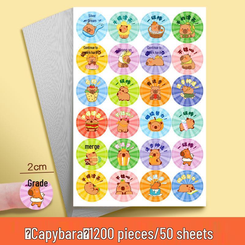 Cartoon Reward Stickers for Kids - Cute Praise and Decoration for Elementary and Kindergarten