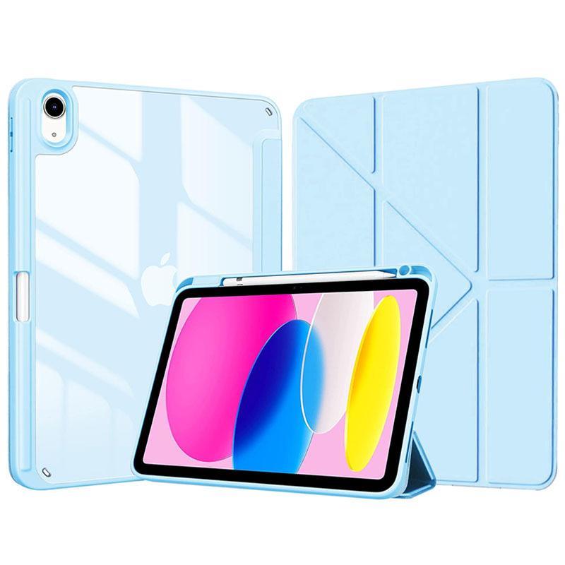 Y-Folding PU Leather Stand Case for IPad A16 11 10 12 Th Generation 11 10.9 Inch 2026 Auto Sleep Smart Clear Pencil Holder Cover