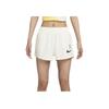 New Nike Sportswear Women's Logo Print Elastic Shorts 'Sail White' FJ7716-133