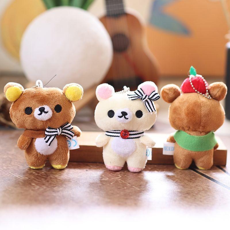 Bear Toy Plush Keychain Keyring Toy Pp Cotton Stuffed Doll Bag Pendant Gift
