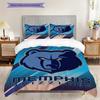 Memphis Grizzlies Bold Fierce Bedding(1 * Duvet Cover + 2 * Pillowcase, Without core)Christmas Birthday Gift Duvet Cover and Pillowcase Bedding Set