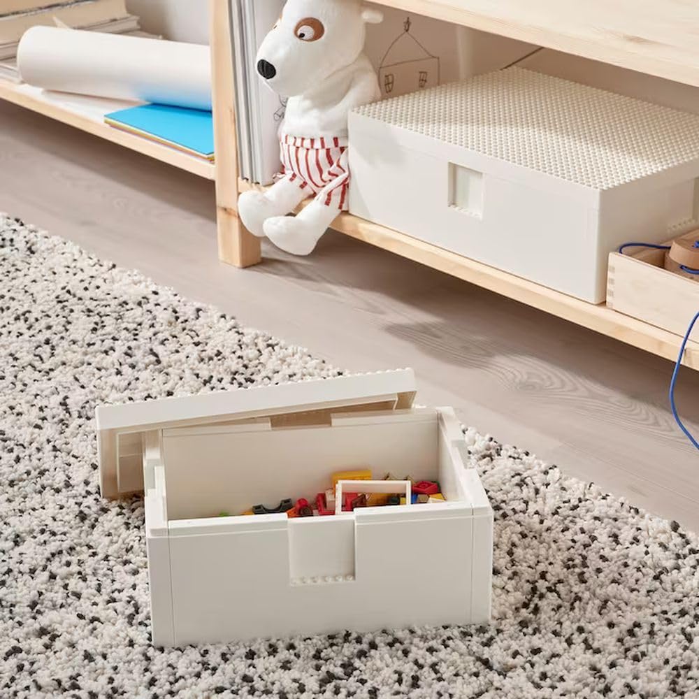 IKEA BYGGLEK LEGO Box with Lid, White, 26x18x12cm, 304.534.05