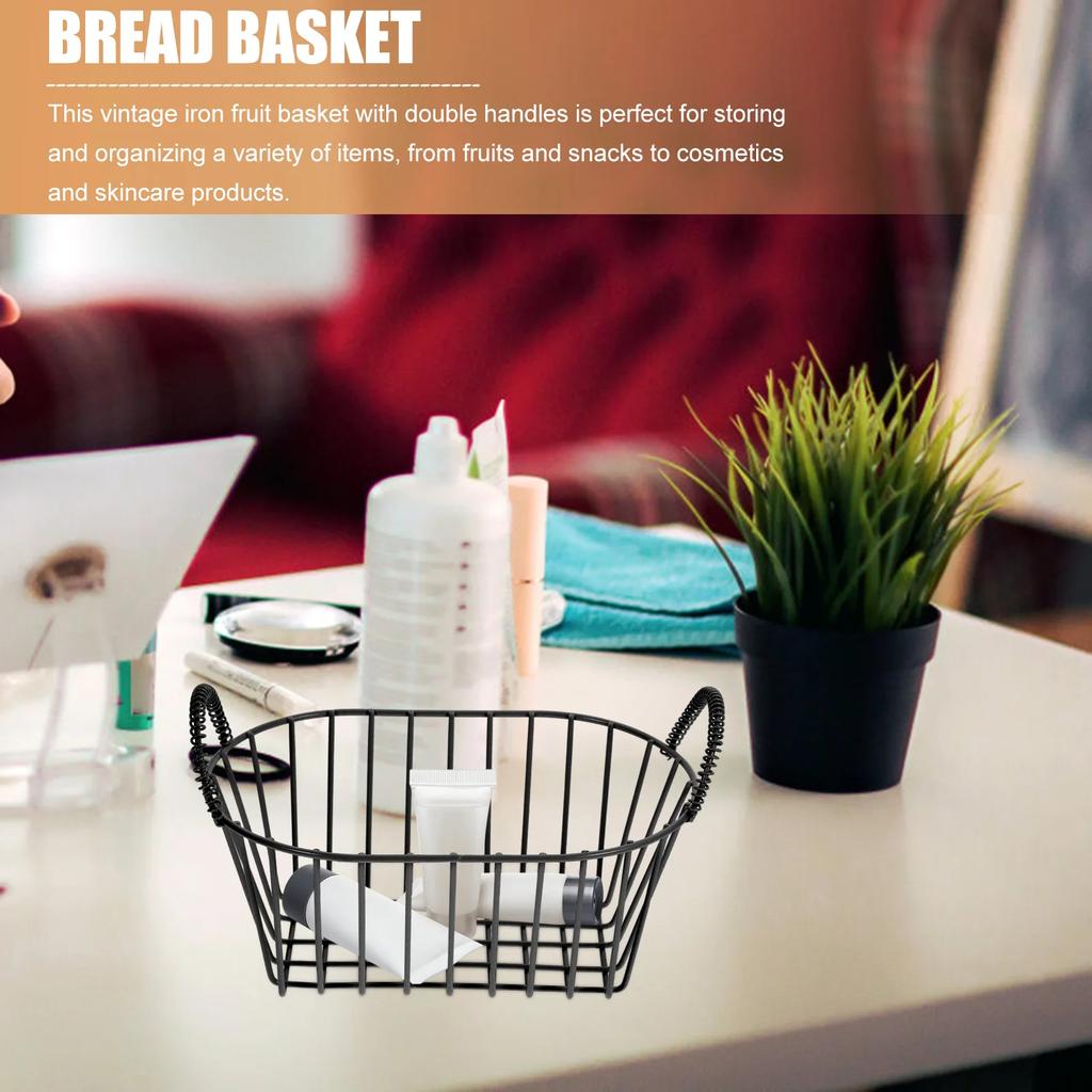 Obsthalter für Küchenarbeitsplatte Lebensmittelaufbewahrungskorb Eisen Snack Brot Zweiohrige Schalen Keramik Butter Butterhalter