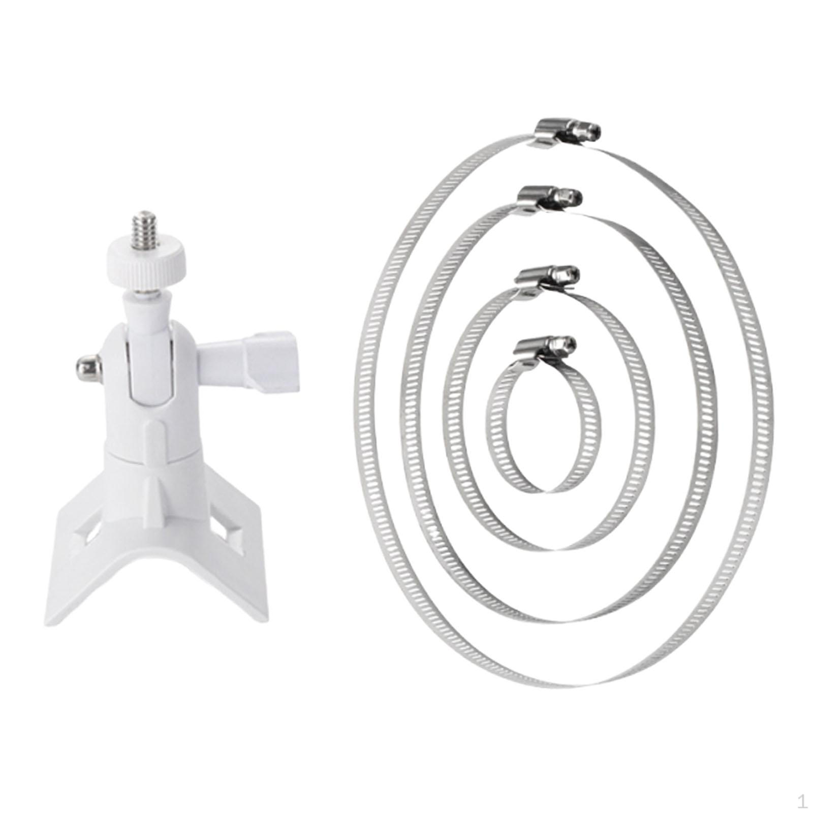 

Camera Mount Pipe Mounting Bracket Clamp Easy Installation Adjustable Professional Sturdy білий