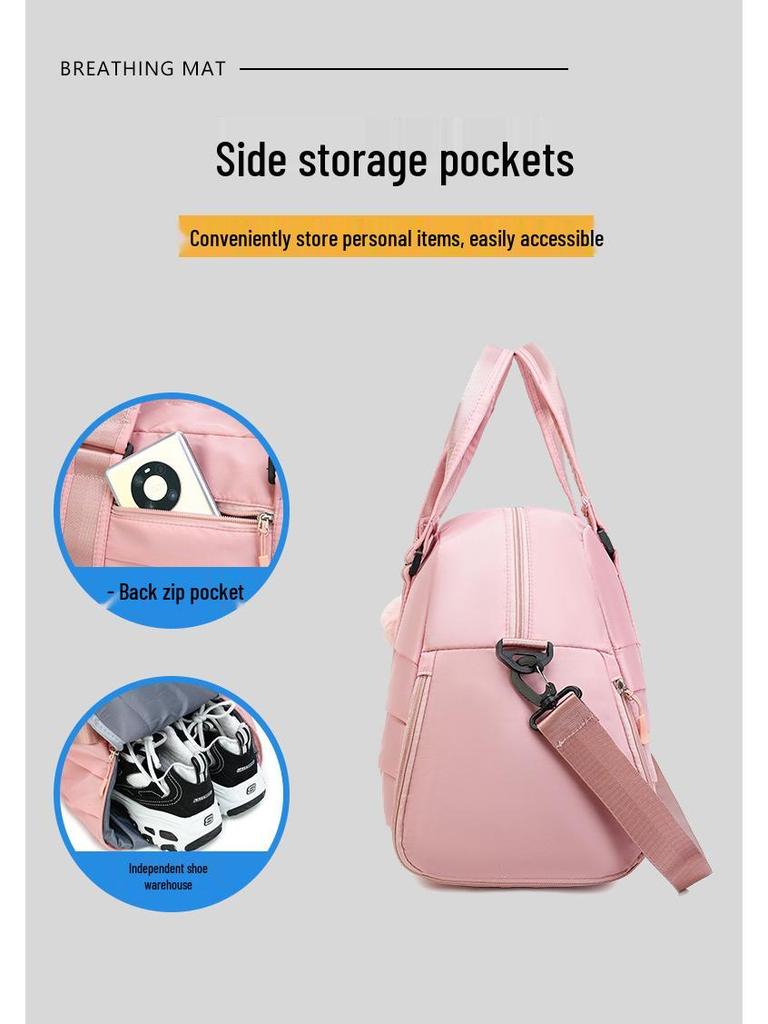 Damen Crossbody-Tasche mit großer Kapazität, einfarbig, für Reisen und Sportfitness