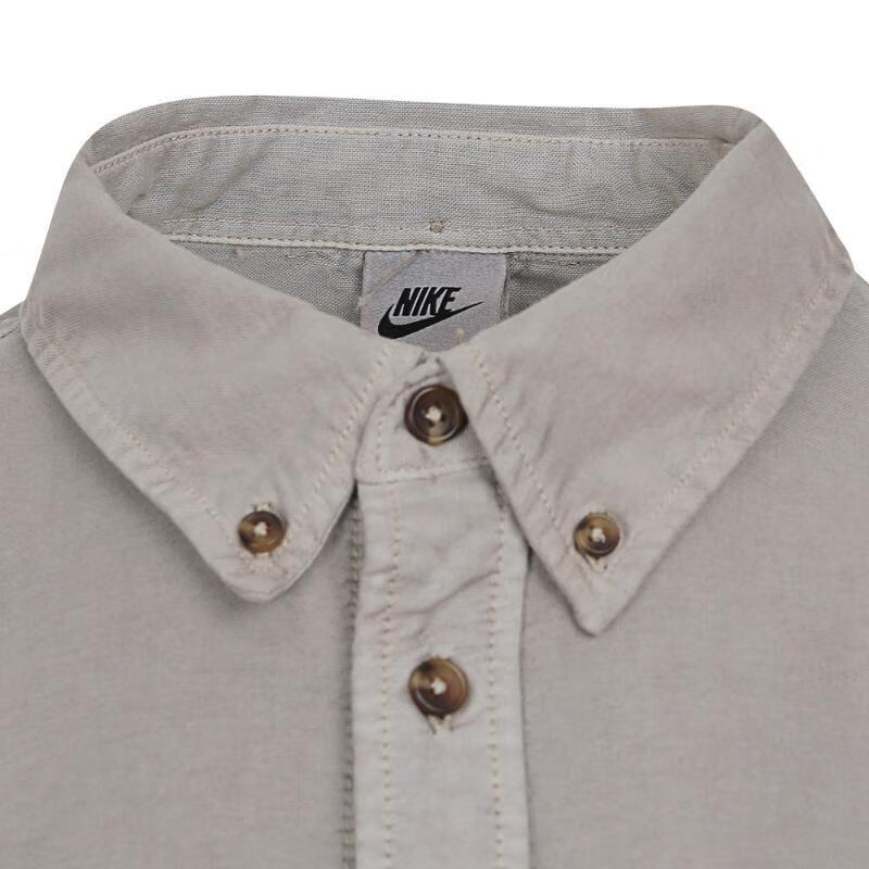 Nike SS25 As M NL Oxford Long Sleeve Button Down Shirt Men shirts Gray HJ7271-014