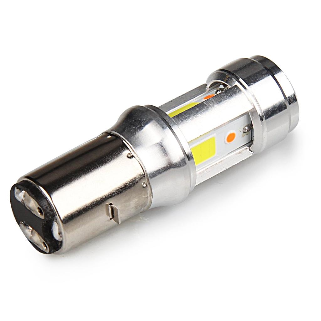 LED světlomet H4BS(BA20D)-Žárovka POOPEE 12W DC9-85V Bridgelux COB čip 1200LM Vodotěsná s vysokým jasem bílá a modrý anděl Originální náhrada