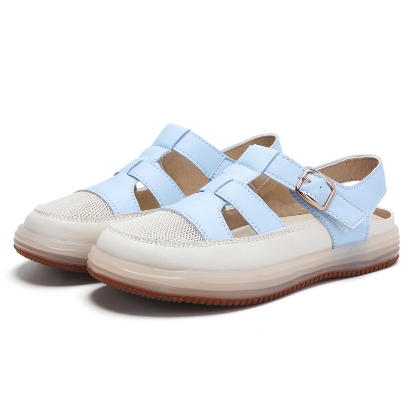 Sommer Damen Römersandalen Strandschuhe Lässige Zehenbedeckte Wandersandalen für Mädchen Übergröße