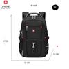 Nepromokavý pánský batoh 15,6/17palcový batoh na notebook Školní cestovní tašky Švýcarský styl Velkokapacitní obchodní batoh Mochila