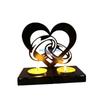 Soporte de Metal Candelabro de Boda Soporte Romántico de Corazón de Amor Regalo D57B