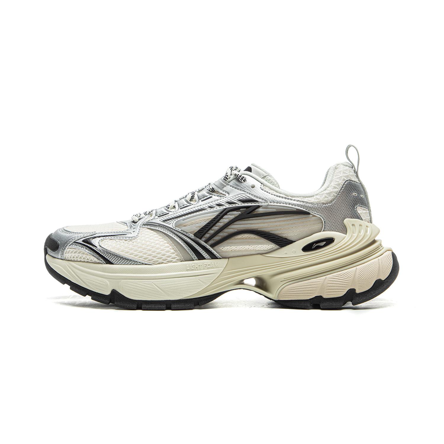 

Li Ning Cushioning Abrasion Resistant Breathable Low top Casual Shoes Men s White Silver AGCV243-3 40