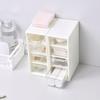 Desktop 4 Drawer Storage Organizer Small Stackable Clear Plastic Storage Containers Box for Home