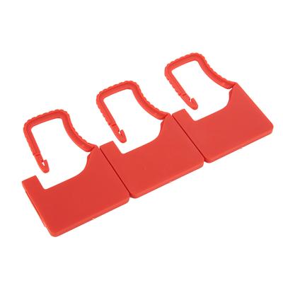 100Pcs Plastic Lock Disposable Seal Self Locking Suitcase Shoes Bag Label Tag (Red)