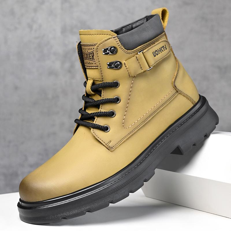 Fashion Luxury Brand Basic Boots Vintage Basic Man Leisure Outdoor Footwear High Quality Business Shoes New Leather Mens Basic Boots cm nero