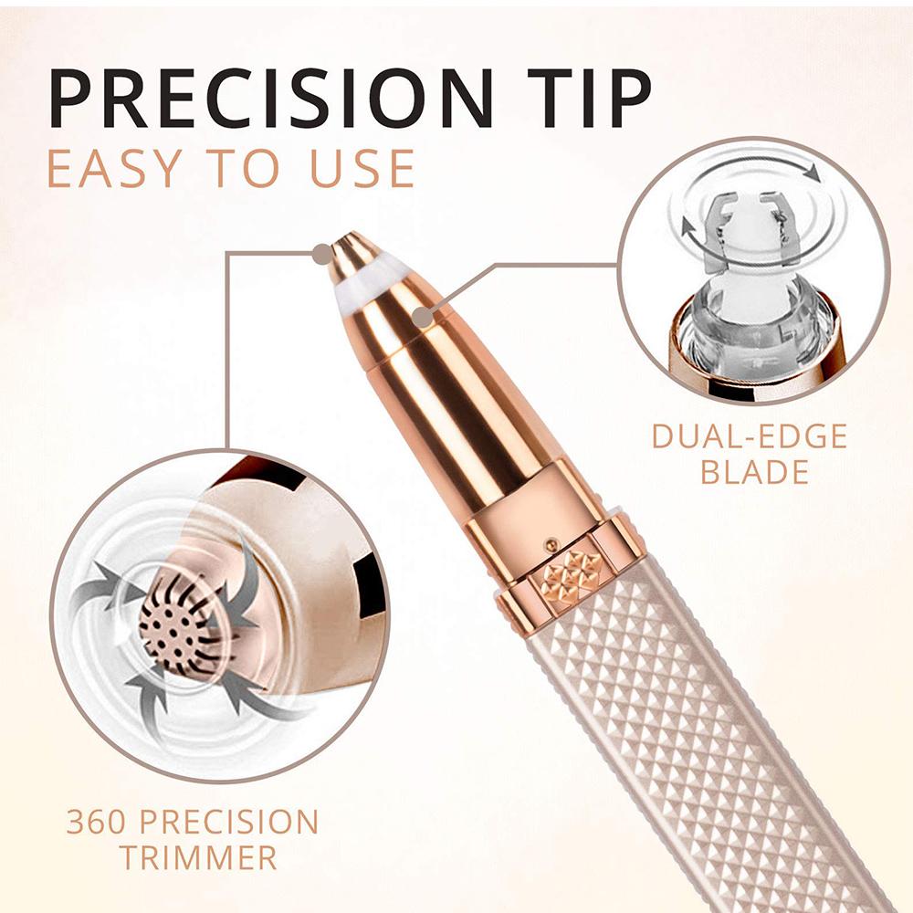 4 In 1 Electric Eyebrow Shaver Makeup Tool Painless Eye Brow Epilator Mini Shaver Razors Facial Hair Remover Tool Women Depilator USB Rechargeable