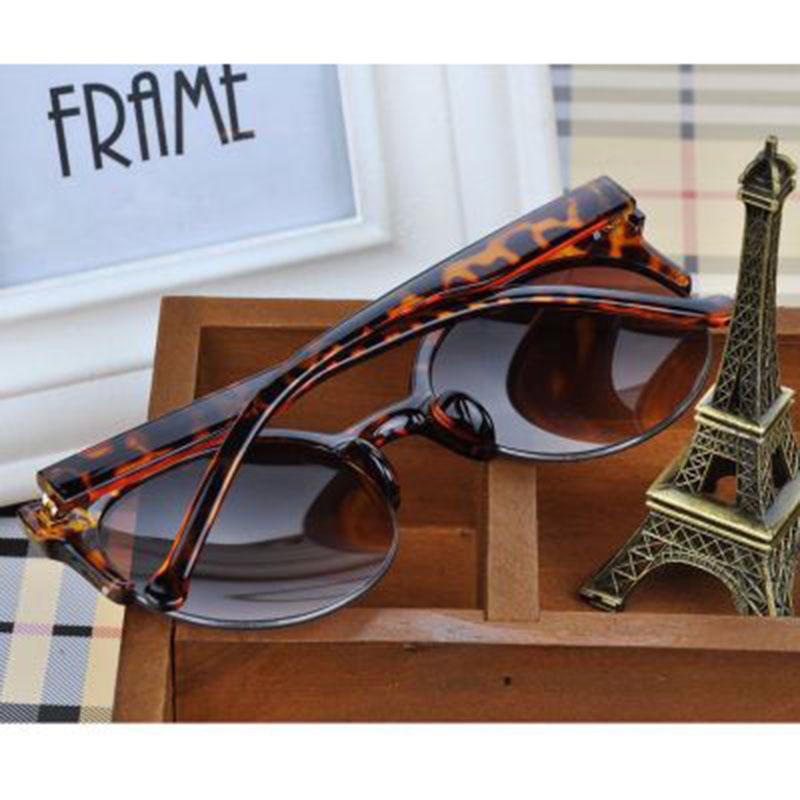 Stylish Semi-circular Frame Sunglasses Retro Cat Eye Women Sunglasses With Uv400 Protection