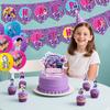 Birthday Theme Party Decoration Banner Pull Flag Cake Flag Balloon- Set