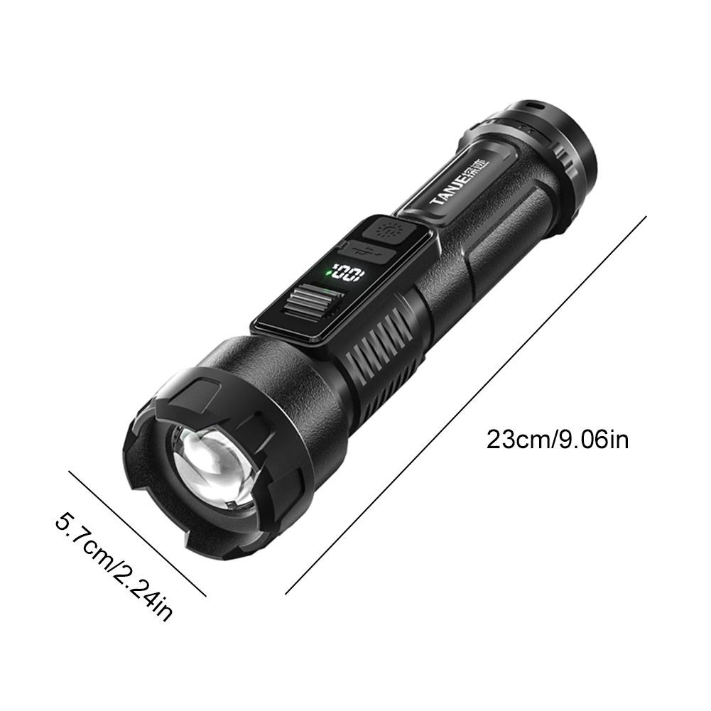 High Strong Power LED Flashlight Tactical Torch USB Rechargeable Zoom Emergency Lights For Outdoor Fishing Work Lamp