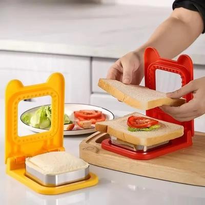 Sandwich Cutting DIY Stainless Steel Square Circular Heart Mickey Dinosaur Bread Toast For Kids Lunch Kitchen Baking Mold Tool