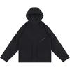 SS25 Clean Solid Color Minimalist Style Large Pocket Practical Hooded Jacket Men's Black AMJ51325-BK