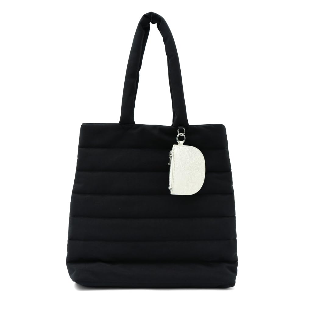 Vita Felice Quilted Tote Bag with Pouch for Women [VITAFELICE] inb-10198z (Black)