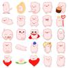 50 Waterproof Pink Little Pig Cartoon Stickers for Kids' Water Bottles & Journals