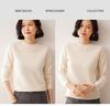 Women's Solid Color Cashmere Knit Sweater: Round Neck, Long Sleeve, Double-Ply Base Layer for Autumn & Winter.