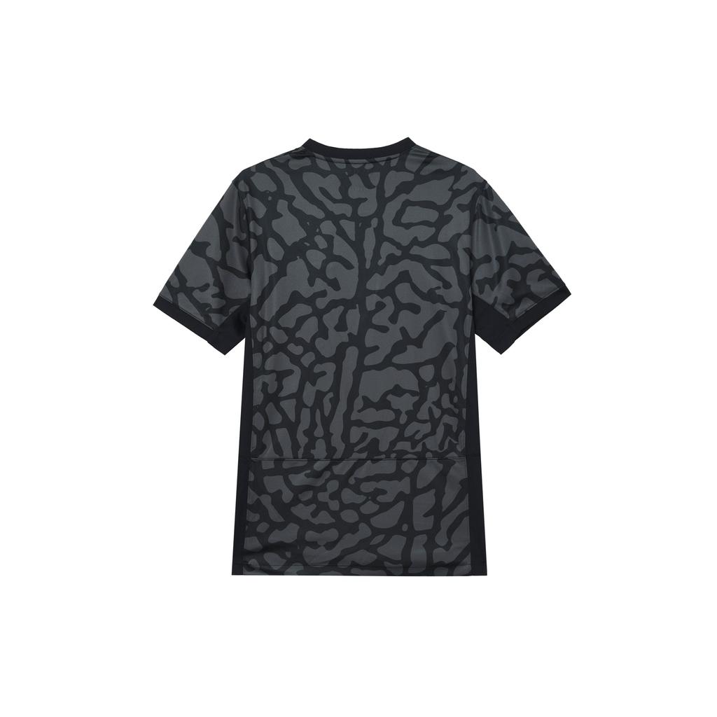 Jordan Paris Saint-Germain Collaboration SS24 Quick-Dry Straight-Cut Short Sleeve Football Shirt Men Tops Dark-Grey DX9823-069